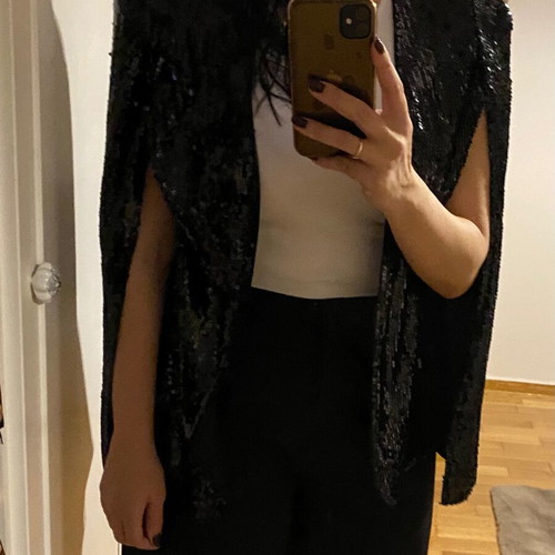 Sequin jacket cape like new, size M