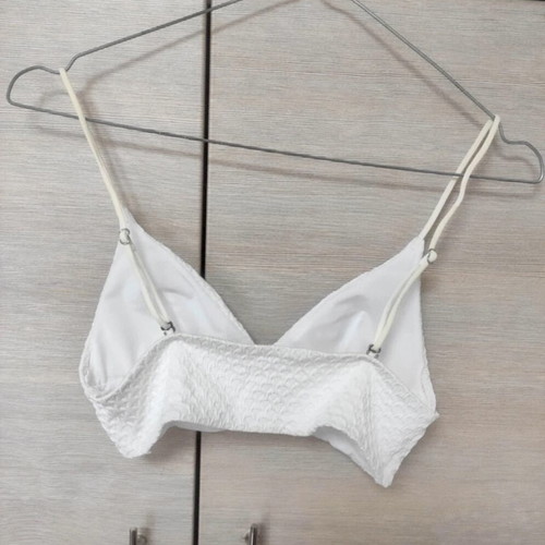 H&M Bikini Top Elastic Bralette Like New, White