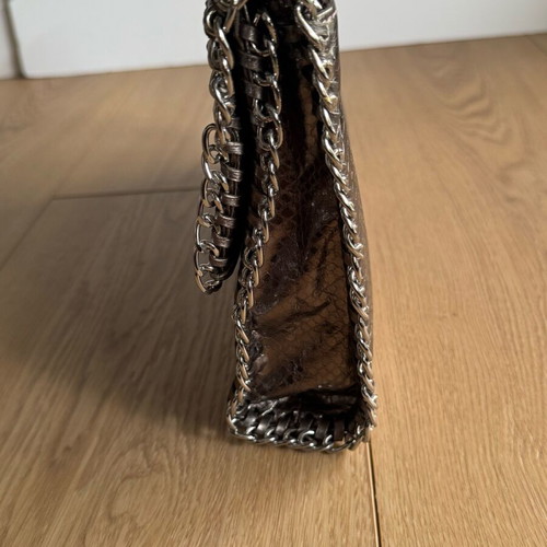 Michael Kors silver leather bag like new