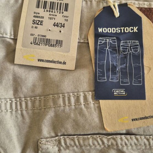 Camel Active 5-pocket men's pants, W44, beige, new with tags