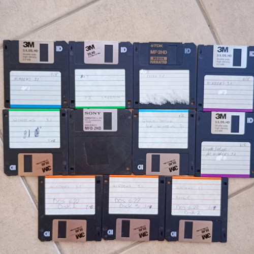 Floppy disks used, pack of 81 with boxes