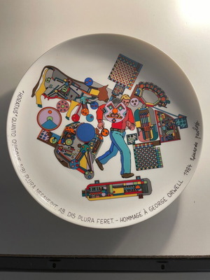 Collectible porcelain plate Eduardo Paolozzi Rosenthal like new