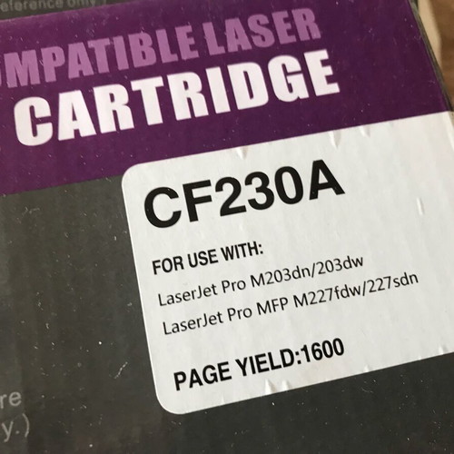 Compatible Toner CF230A for HP LaserJet Pro M203 M227, new, pack of 2