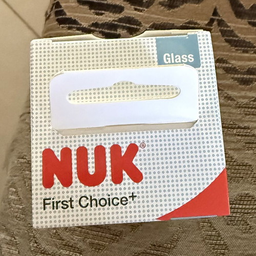 NUK First Choice+ Glass Baby Bottle 240ml new, 0-6 months