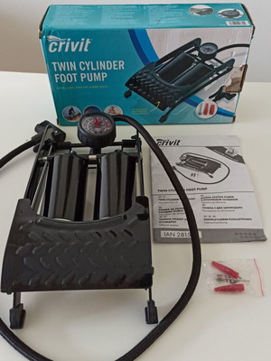 Crivit Twin Cylinder Foot Pump like new