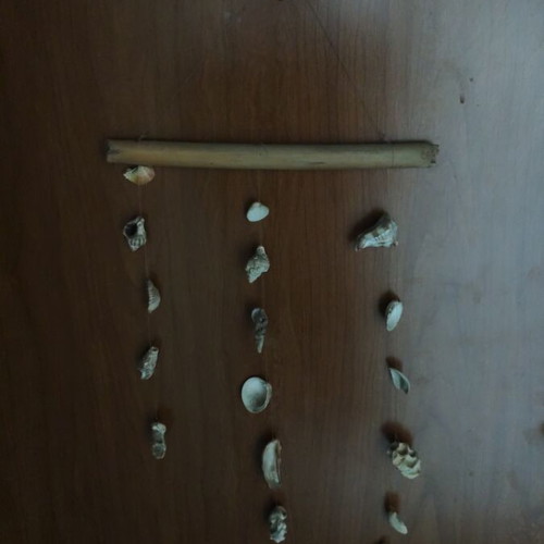 Handmade decorative wall hanging with shells new