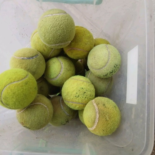 Tennis balls used, pack of 8, one Wilson new
