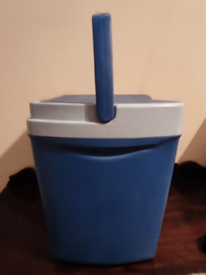 Giostyle beach cooler with 3 large ice packs, like new, blue