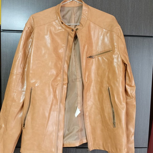 Men's leatherette jacket new, unused, beige