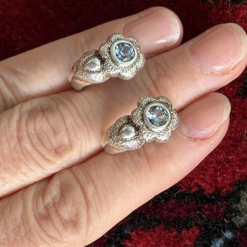 Silver earrings 925 handmade, like new, 8.3 g