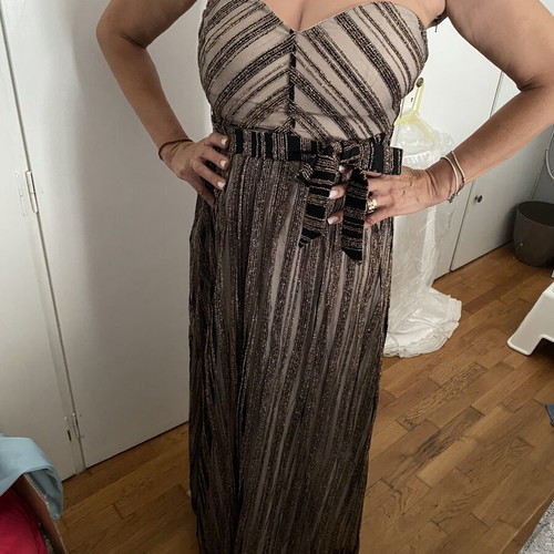 Lynne formal dress, black multicolor, size M