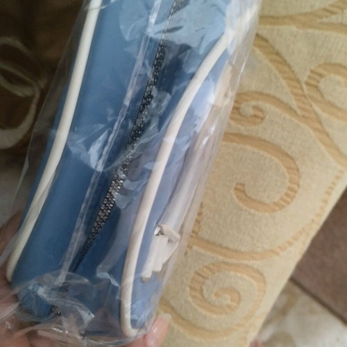 Bag new, white and turquoise