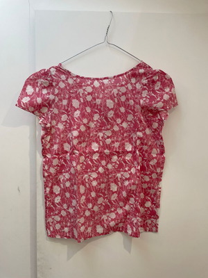 Benetton summer blouse with floral pattern, size M