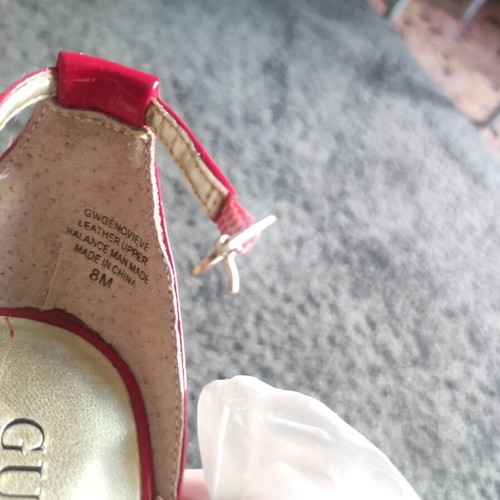 Guess red sandals used, size 38, heels