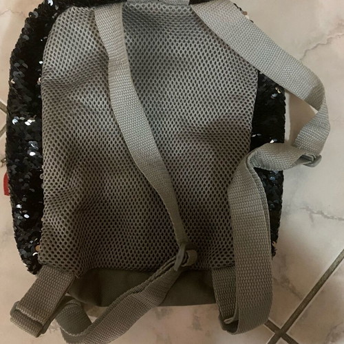 TY bag used with reversible silver sequins 25x27cm