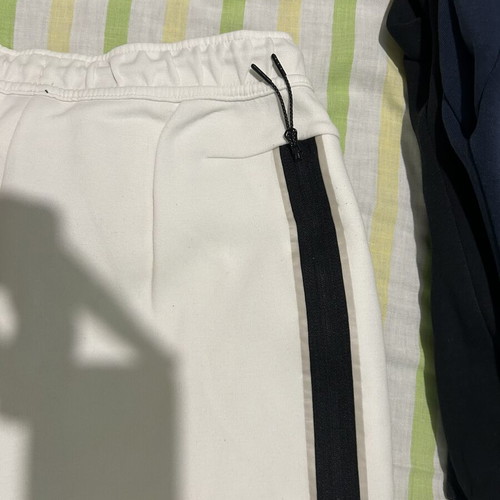 Nike Tech Fleece men's pants, white and grey, size M
