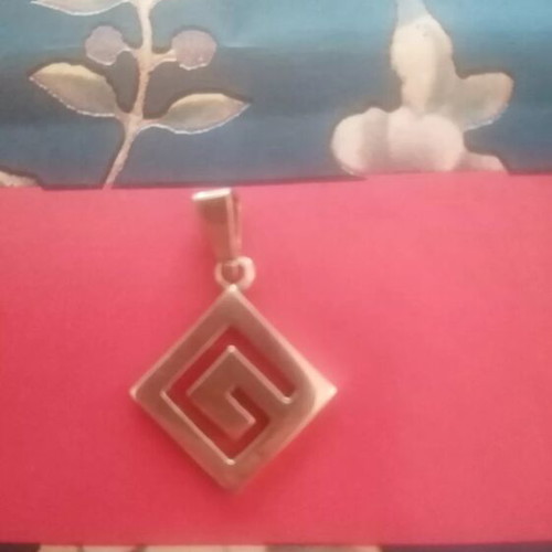 Silver 925 Ancient Greek Meander Pendant used