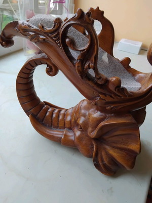 Декоративна поставка за бутилка вино нова, глава на слон