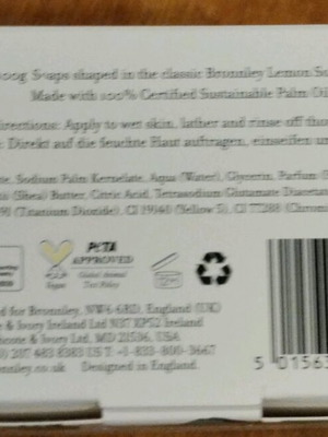 Bronnley lemon soaps new in gift pack