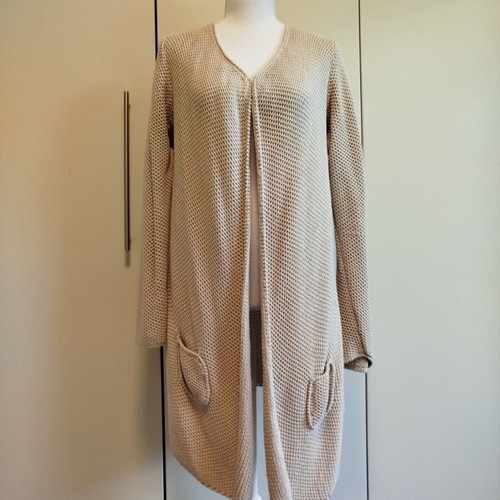 See U Soon knitted cotton cardigan used, beige, medium/large