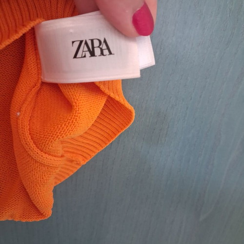 Zara blouse orange medium like new