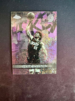 Topps Chrome Cactus Jack Scoot Henderson Jacked Purple Mini-Diamond #/75 new