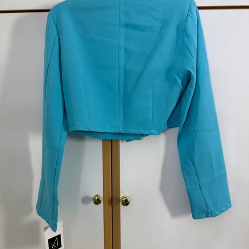 Mini skirt and jacket set turquoise one size new
