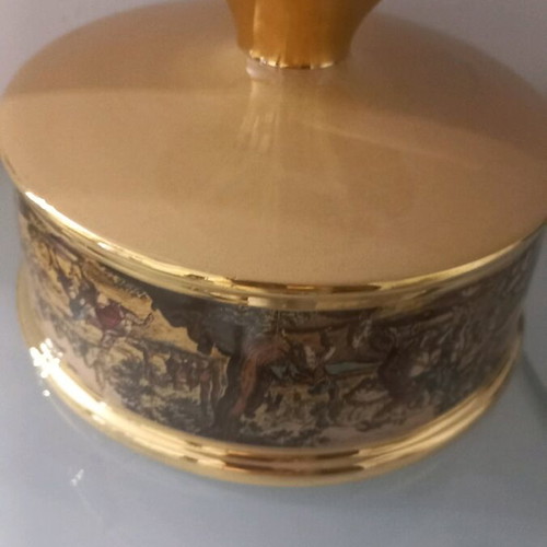 Porcelain cup like new, Italian with gold coating