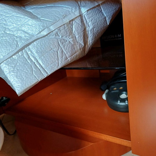 Cherry color TV stand like new