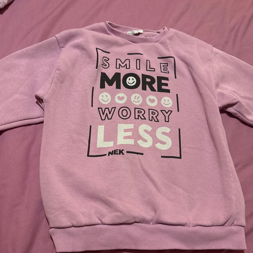 Girls' sweatshirt size 128 cm, pink
