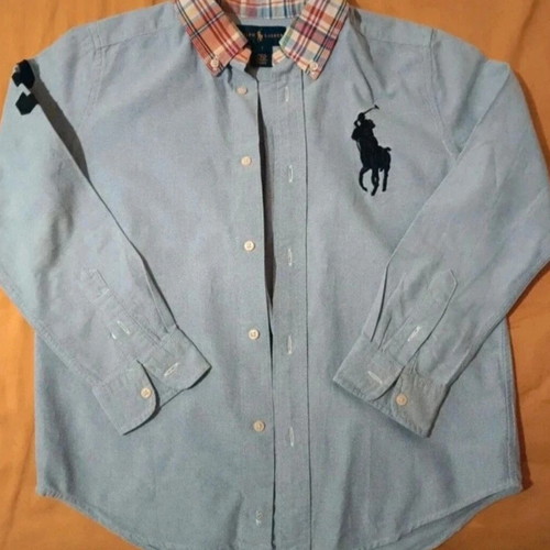 Ralph Lauren boys' shirt size 7 years like new, blue