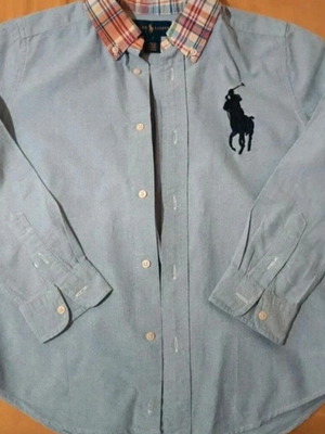 Ralph Lauren boys' shirt size 7 years like new, blue