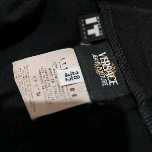 Versace dress used, black with gold thread, size S