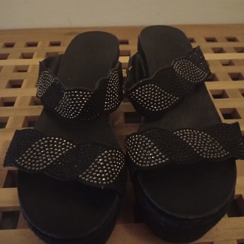 Vintage women's platform sandals flatform size 36 black like new
