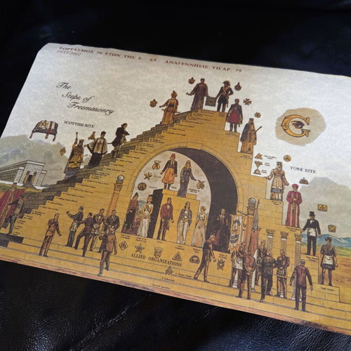 Engraving Celebration of 75 Years of S. St. Anagennisis, new, A4 print