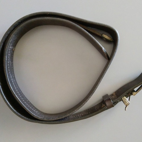 Leather belt 95 cm black like new with silver western-style details