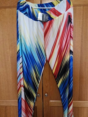 Colorful airy pants new, size XL