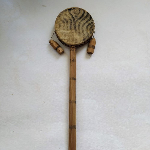 Hand Drum like new, wood and leather