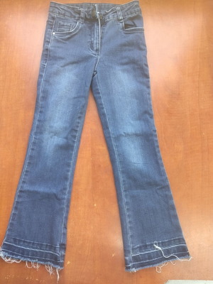 Jeans bell-bottom pants used, blue, Orchestra, 122 cm, 7 years old