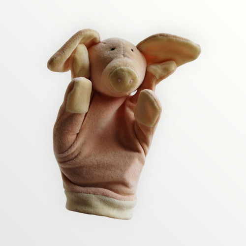 Pig Hand Puppet soft pink like new, jellycat 20cm