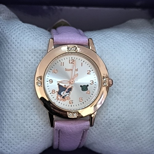 Kuromi Cute Anime Watch with Purple Strap and Gift Box