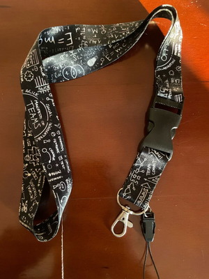 Lanyard like new with physics and mathematics theme