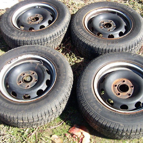 Used tire rims 4 pcs 112 bolt ET 38 185/70/R14 Continental