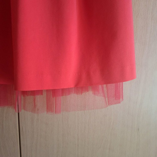 Lui e Lei red midi dress like new, off the shoulder