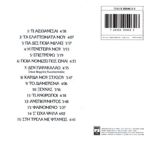 Vasilis Karras Epistrefo CD like new, laiko
