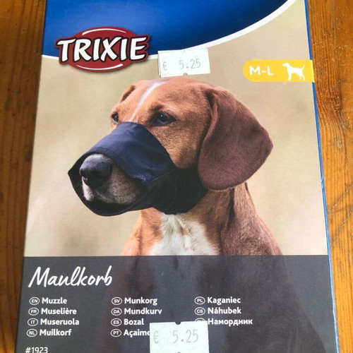 Trixie nylon fabric muzzle black M-L