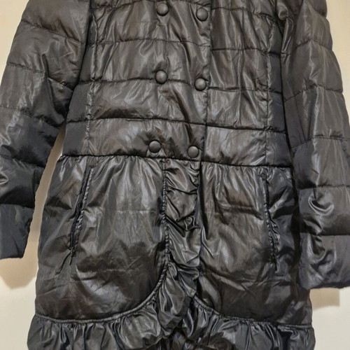 Sisley jacket like new, black with ruffles, size Large