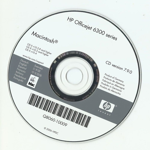 HP Officejet 6300 software CD for Macintosh