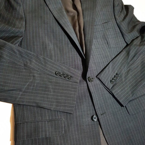 Authentic Michael Kors men's jacket gray with blue stripes, size L, like new