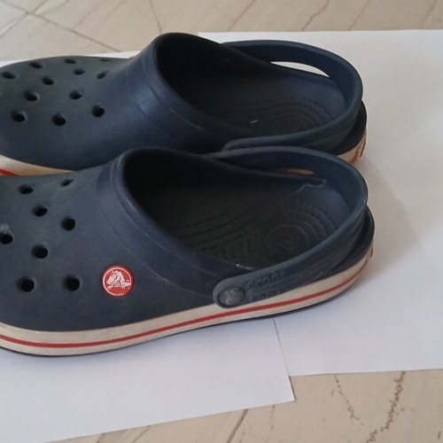 Crocs slippers blue used, size 37-38